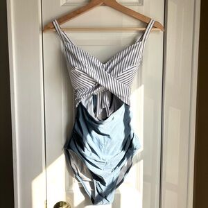 NWT EoMENIE One Piece Swimsuit Tummy Control Cutout High Waisted Bathing Suit